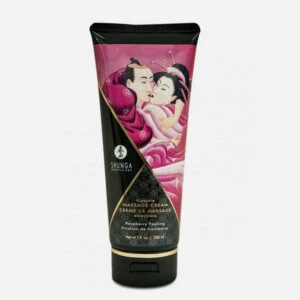 crème hydrante de massage shunga à la framboise