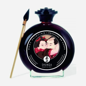 peinture de corps comestible au chocolat shunga