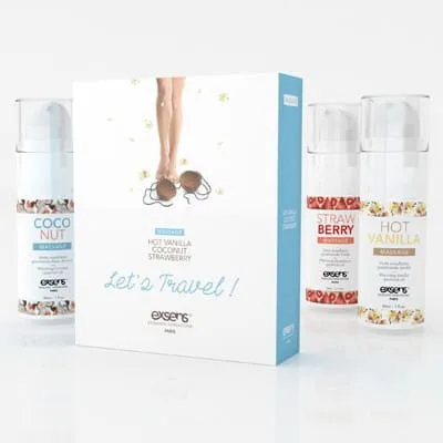 Coffret de 3 huiles de massage gourmandes2 - Exsens