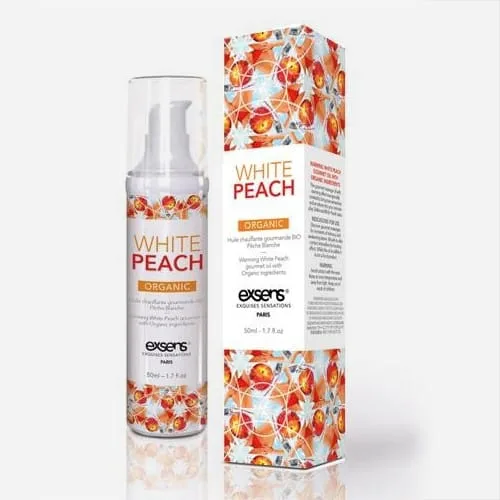 Huile de massage HOT GOURMAND Pêche blanche 50ML - Exsens