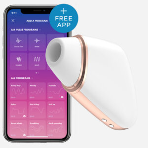 Stimulateur Love Triangle Air pulse - Satisfyer blanc application