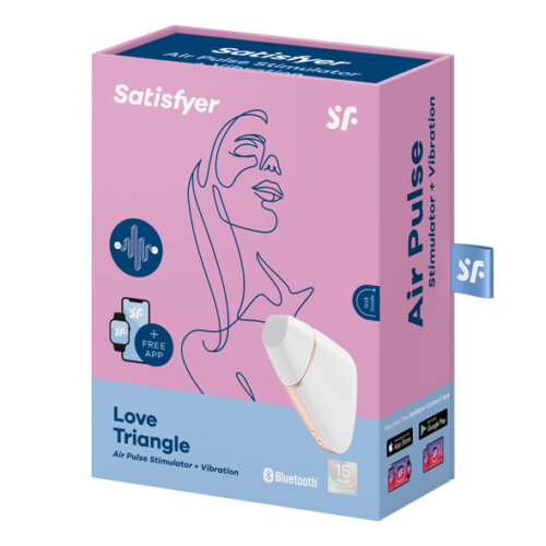 Stimulateur Love Triangle Air pulse - Satisfyer blanc boite