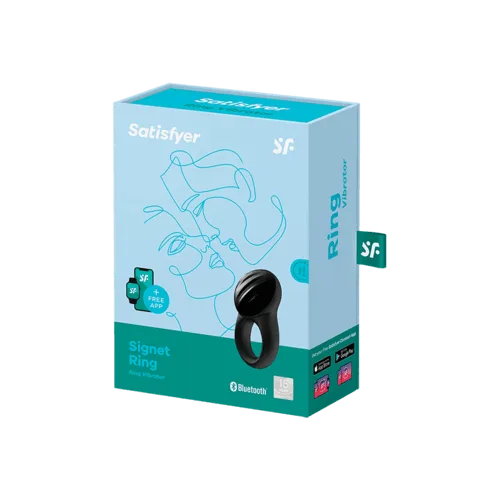 Anneau vibrant Satisfyer Signet Ring connecté packaging