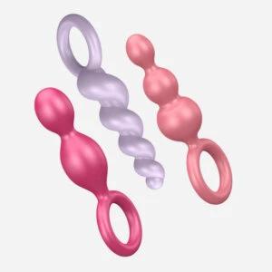 Ensemble de 3 plugs anals Satisfyer colorés
