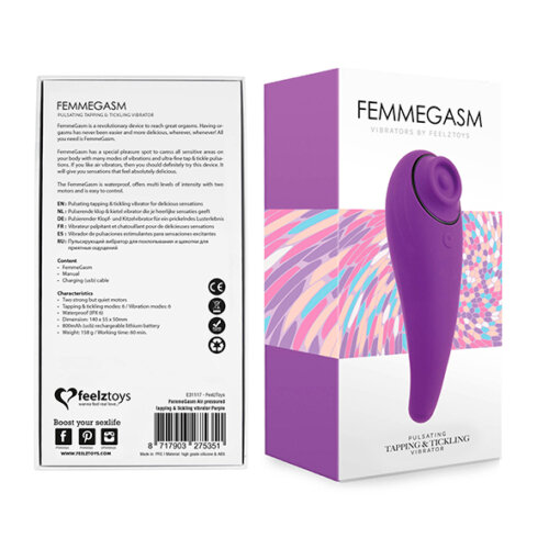 stimulateur FEMMEGASM TAPPING & TICKLING - Feelztoys boite