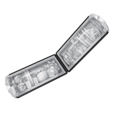 Masturbateur Flip Hole noir - Tenga ouvert blanc