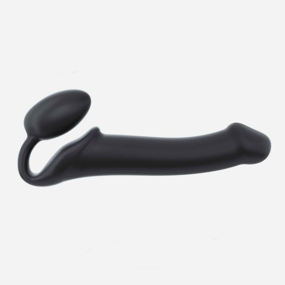 Gode Strap-on semi réaliste noir L non vibrant