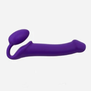 Gode Strap-on semi réaliste violet L non vibrant