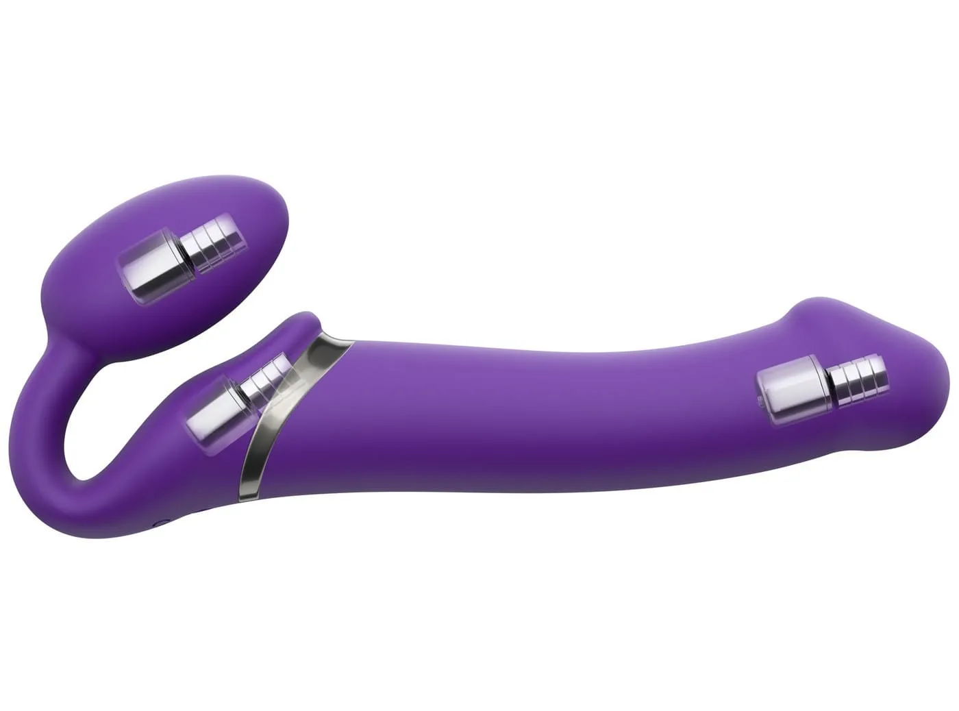 Gode Vibrant Télécommandé 3 Moteurs Strap-on-me moteurs violet