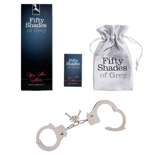 Menottes en métal BDSM - Fifty shades of grey sac