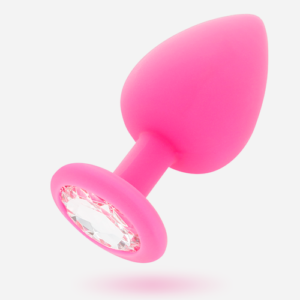 Plug anal avec diamant Shelki taille M rose