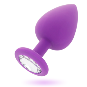 Plug anal avec diamant Shelki taille M violet