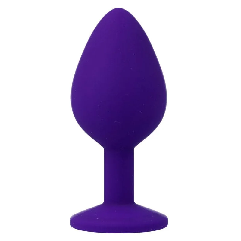 Plug anal avec diamant Shelki taille M violet