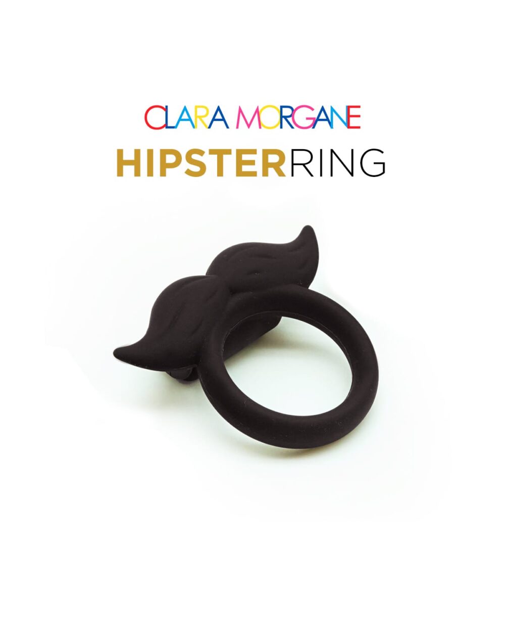 Anneau vibrant Hypster moustache profil