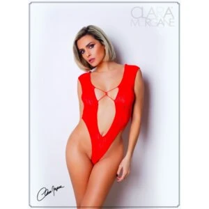 Body Rouge Avec Décolleté Plongeant - Clara morgane Le Numéro 2 clara morgane 2