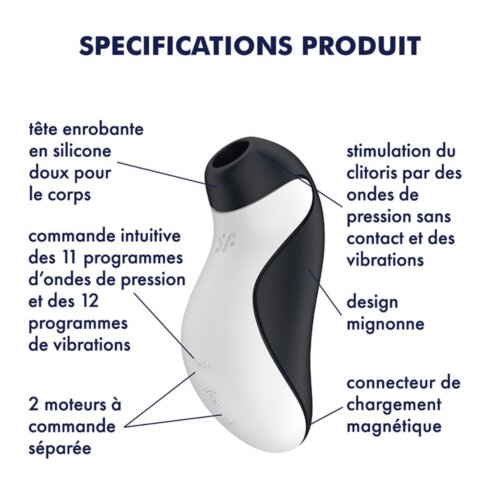 Satisfyer Orca air pulse+ spécifications