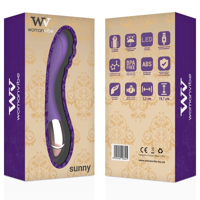 Vibromasseur WomanVibe rechargeable violet boite