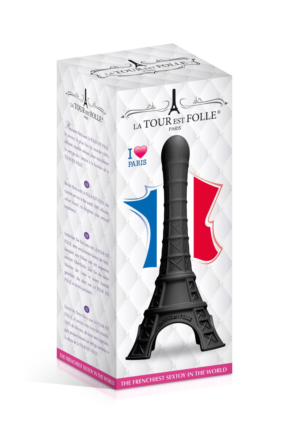 Gode tour Eiffel - La Tour est Folle noir boite