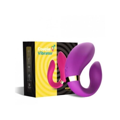 Vibromasseur forme U Violet pour couple avec double moteurs