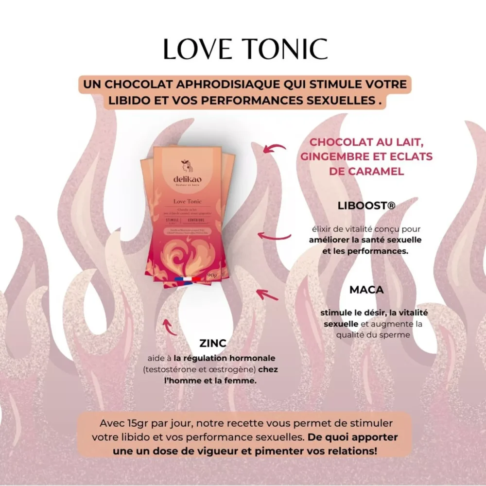 Chocolat aphrodisiaque Love tonic libido
