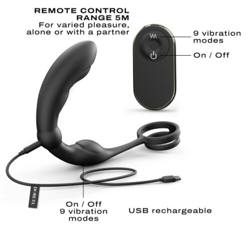 Cockring Plug Vibrant P-Ring Dorcel