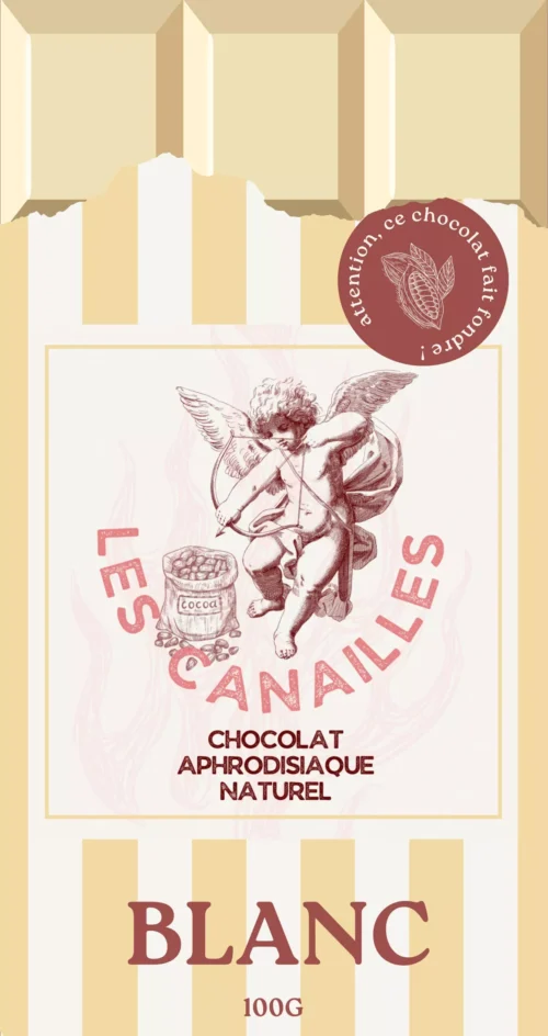 Chocolat aphrodisiaque blanc les canailles