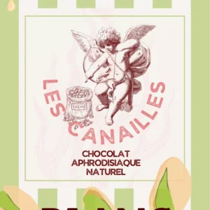 Tablette de chocolat aphrodisiaque - Blanc, pistache Les canailles