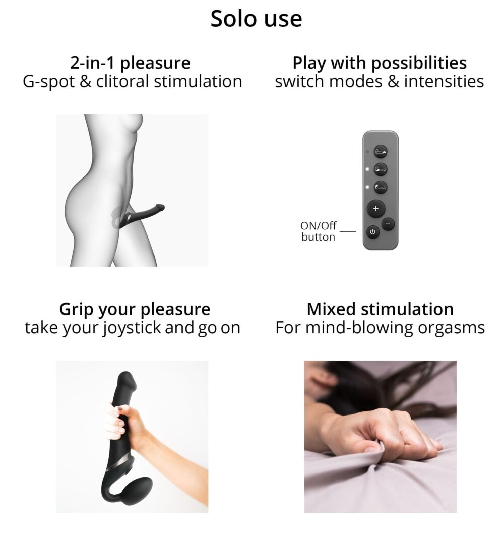 Dildo Multi Orgasm Strap-On-Me XL Noir
