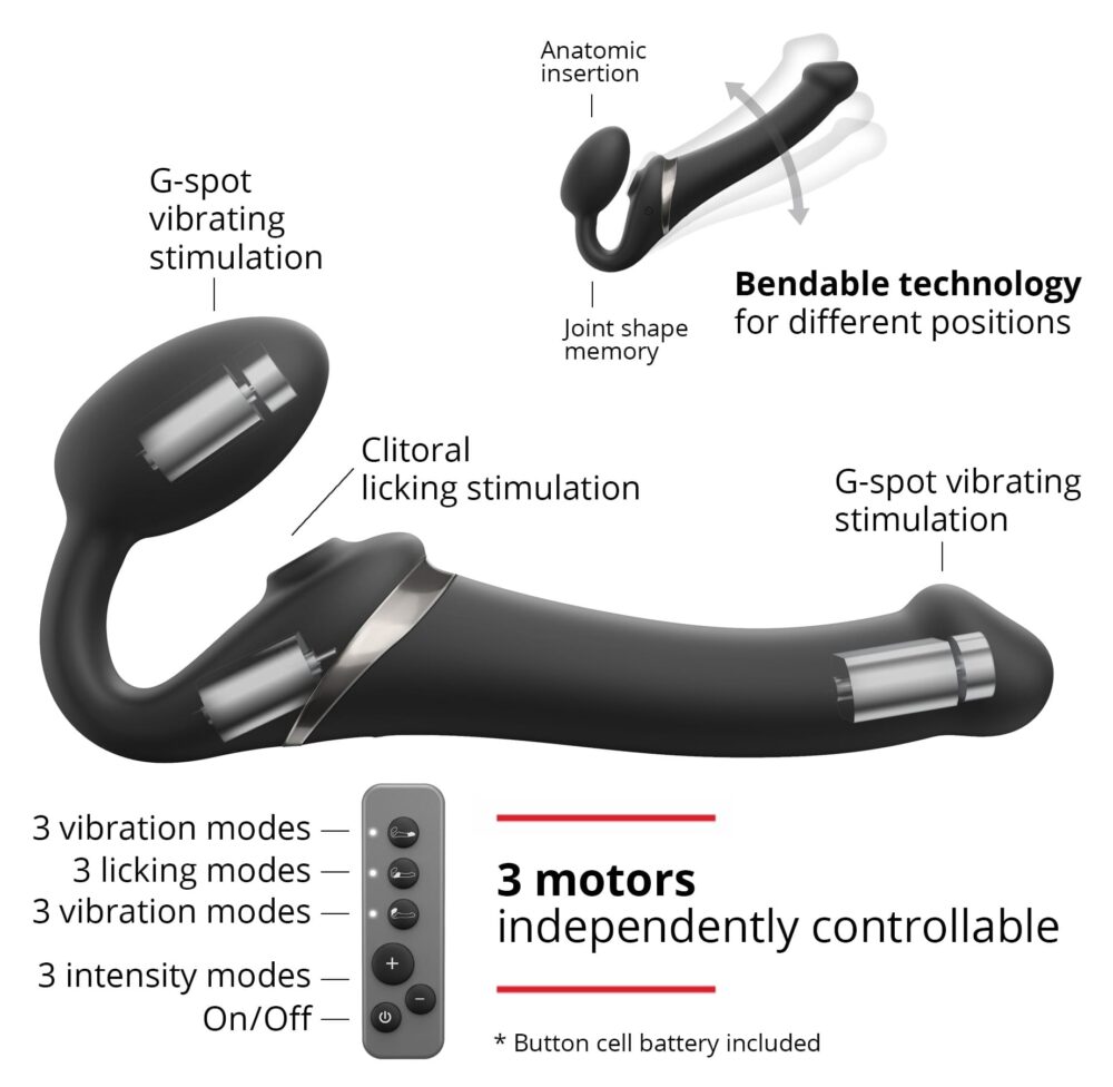 Dildo Multi Orgasm Strap-On-Me XL Noir
