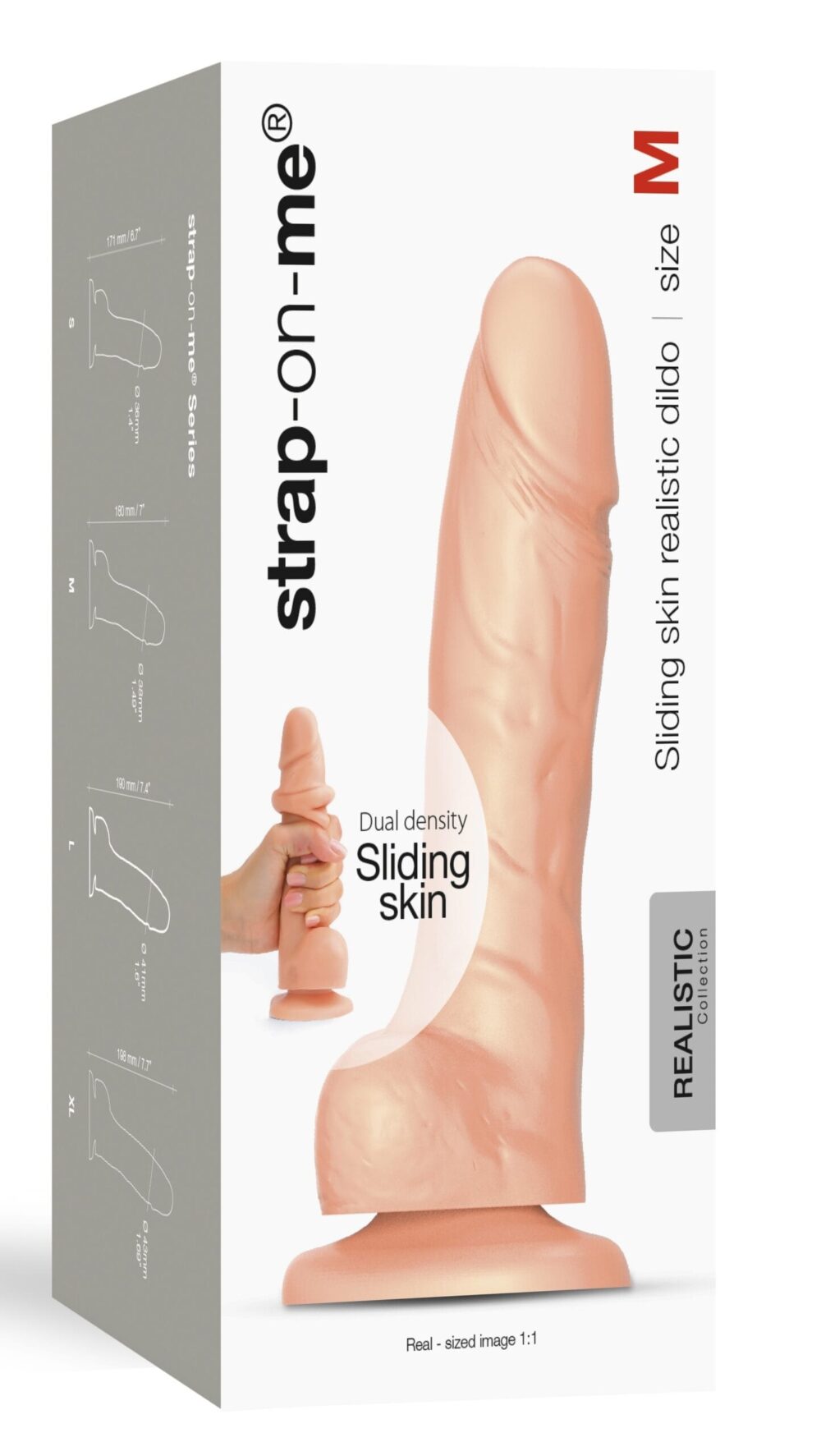 Gode réaliste Sliding Skin Strap-On-Me M