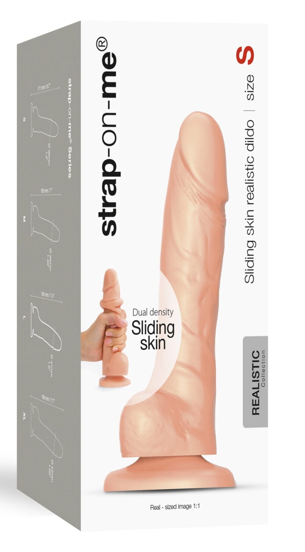 Gode réaliste Sliding Skin Strap-On-Me