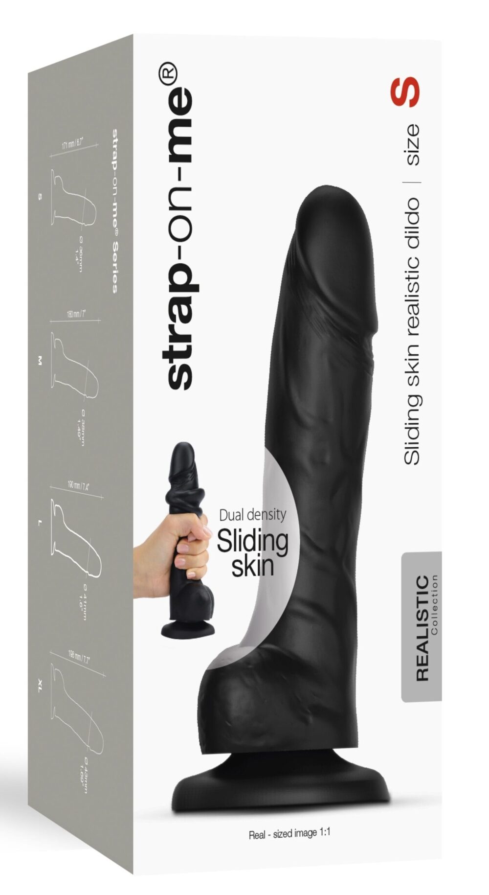 Gode Sliding Skin Strap-On-Me S Noir