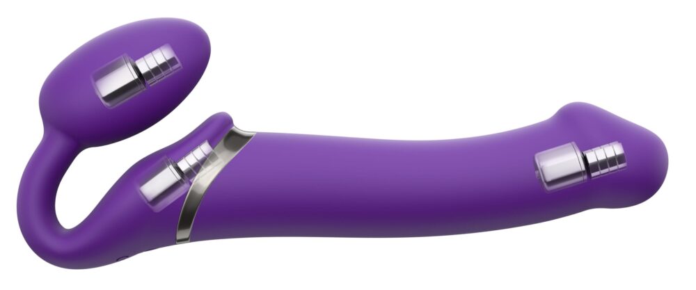 Gode vibrant Strap-On 3 Moteurs Violet