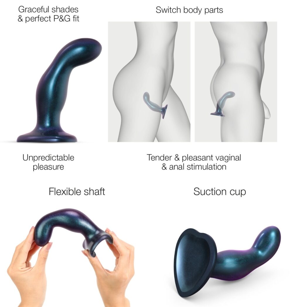 Plug Silicone Snaky Strap-On-Me M Bleu